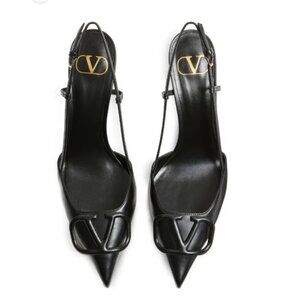 Valentino Garavani 80mm VLogo Signature slingback pumps Size 37 IT, 6 or 6.5 US
